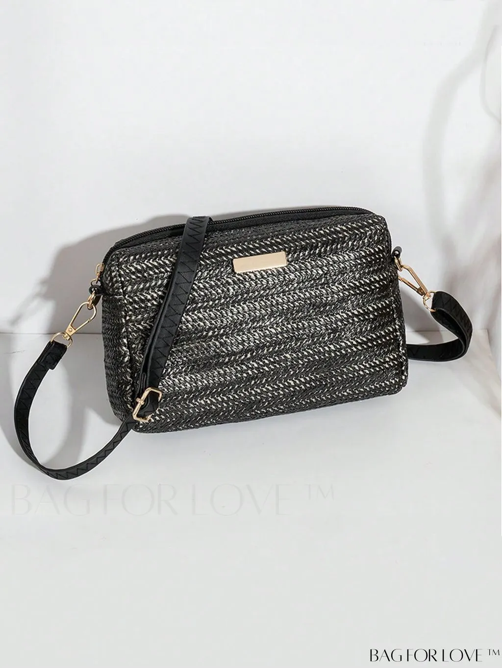 BagForLove - Minimalist Straw Bag with Metal Accent - Perfect Mothers Day Gift