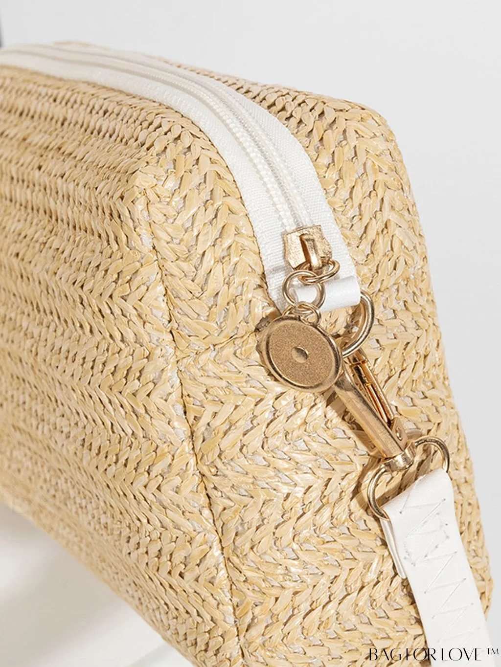 BagForLove - Minimalist Straw Bag with Metal Accent - Perfect Mothers Day Gift