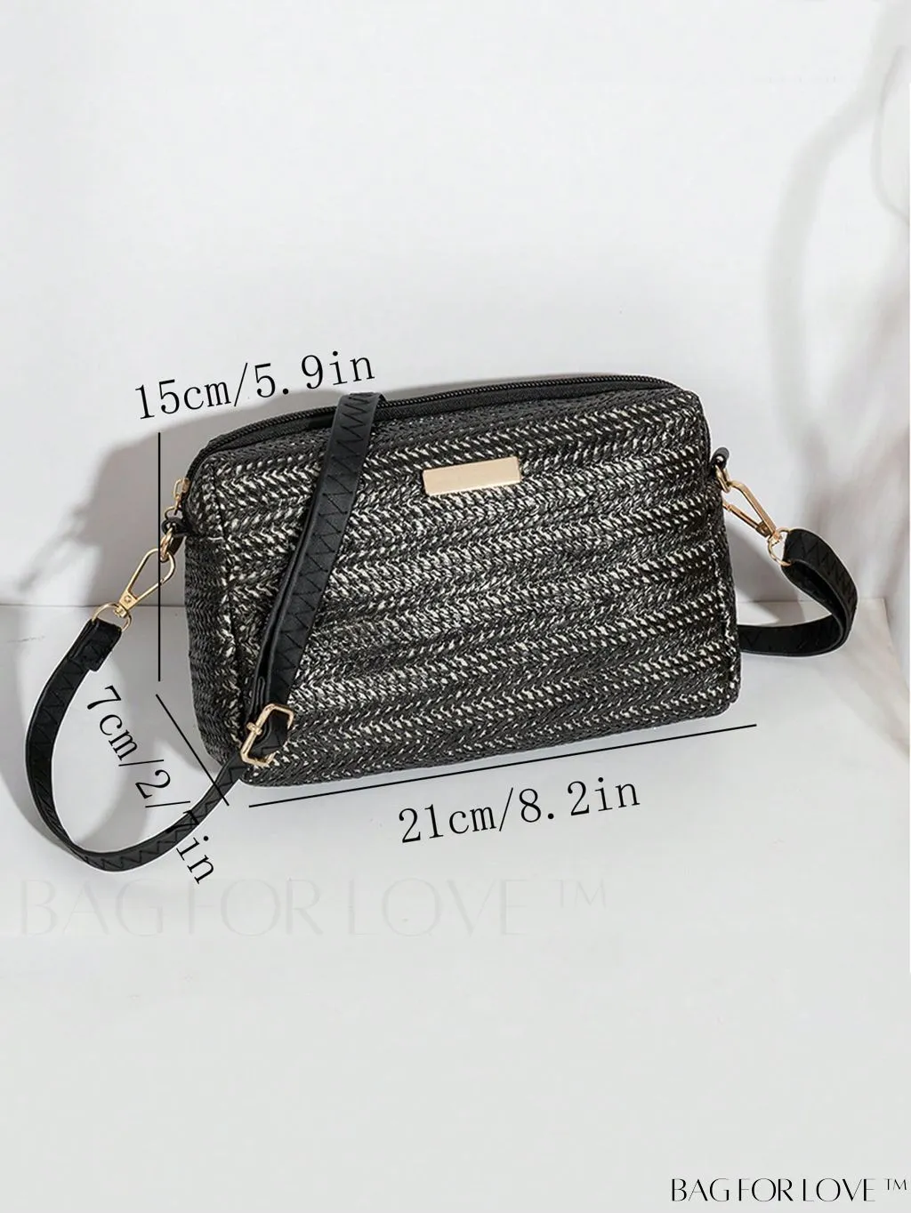BagForLove - Minimalist Straw Bag with Metal Accent - Perfect Mothers Day Gift