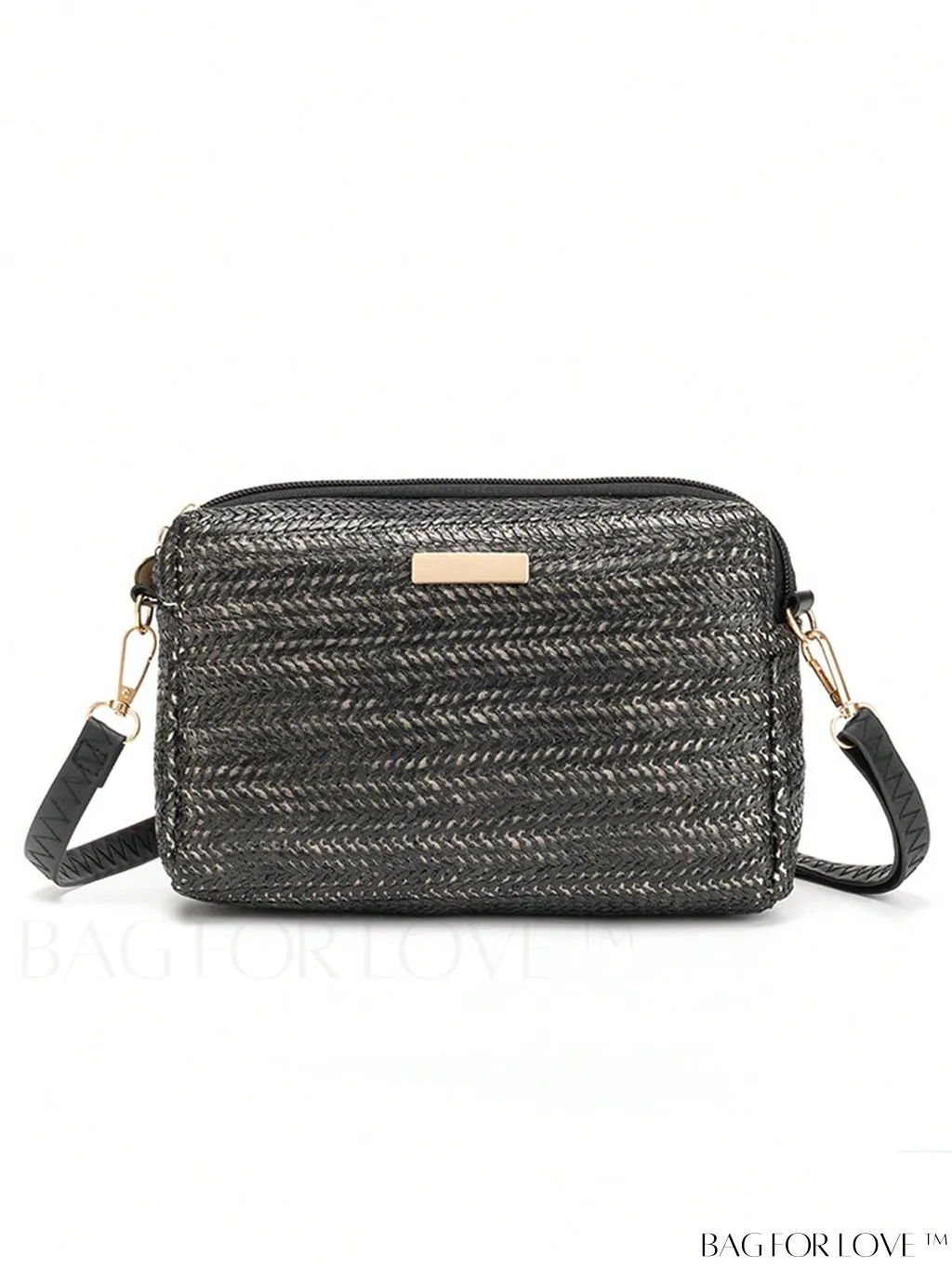 BagForLove - Minimalist Straw Bag with Metal Accent - Perfect Mothers Day Gift