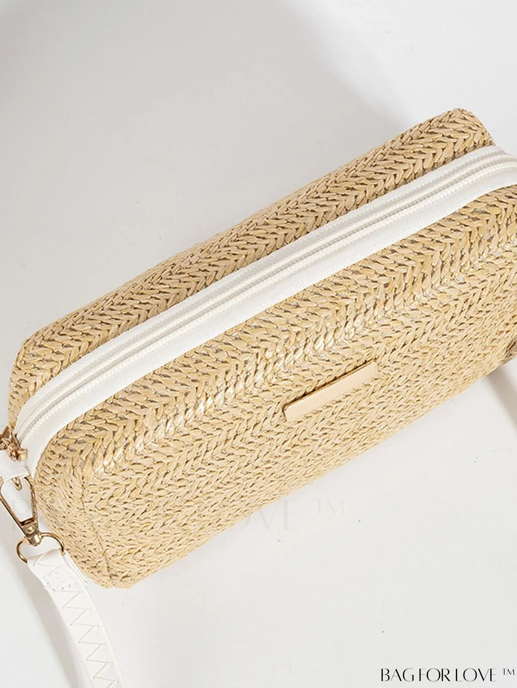 BagForLove - Minimalist Straw Bag with Metal Accent - Perfect Mothers Day Gift