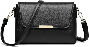 Bags for Women Retro women's bag crossbody bag shoulder bag versatile square bag women's bag fashion splicing bag(Black)