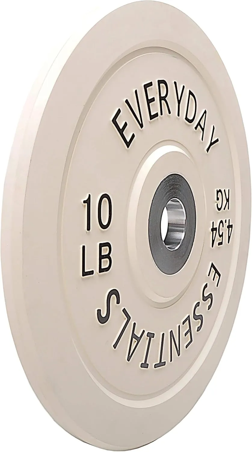 BalanceFrom Color Coded Olympic Bumper Plate Weight Plate with Steel Hub