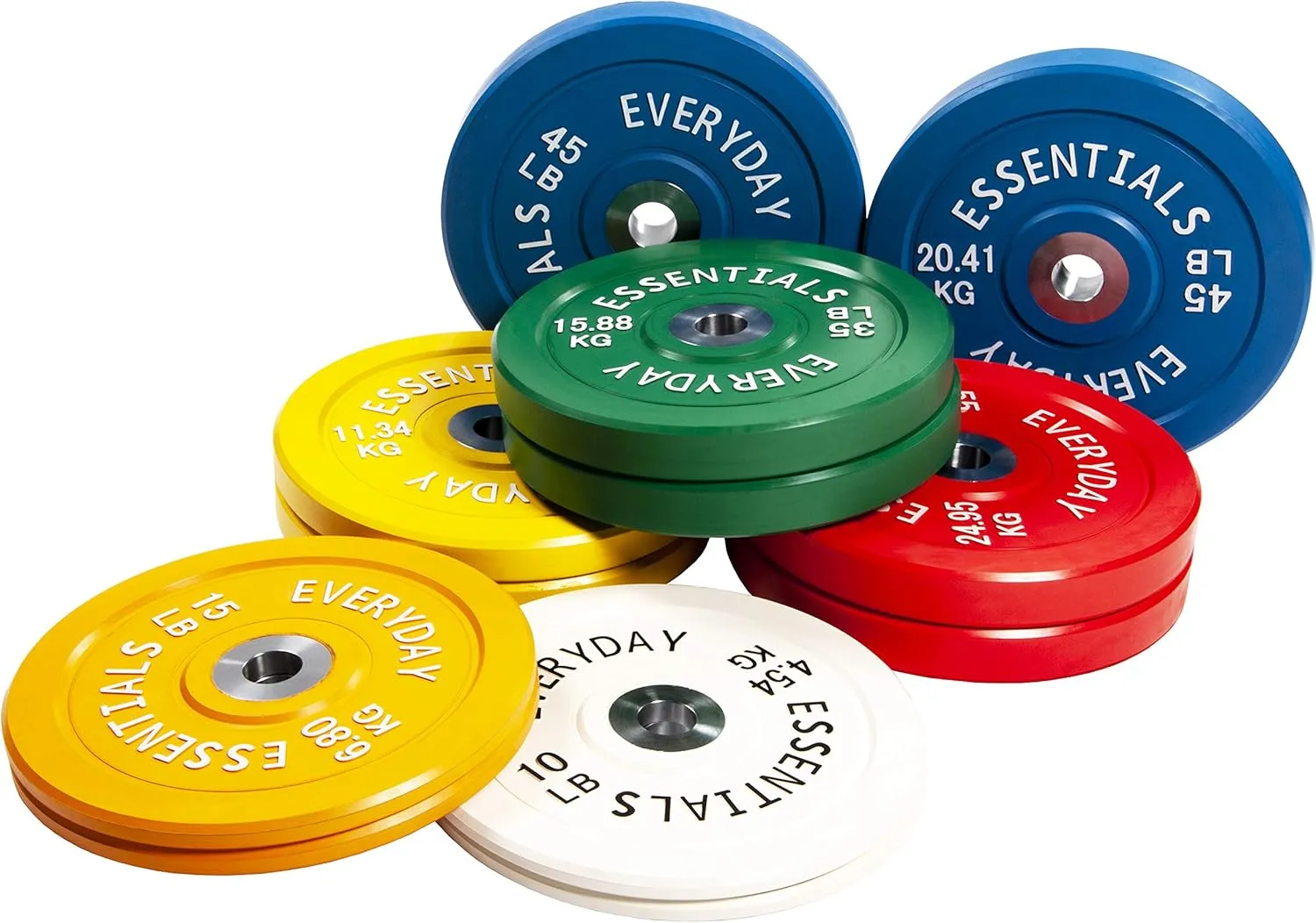 BalanceFrom Color Coded Olympic Bumper Plate Weight Plate with Steel Hub