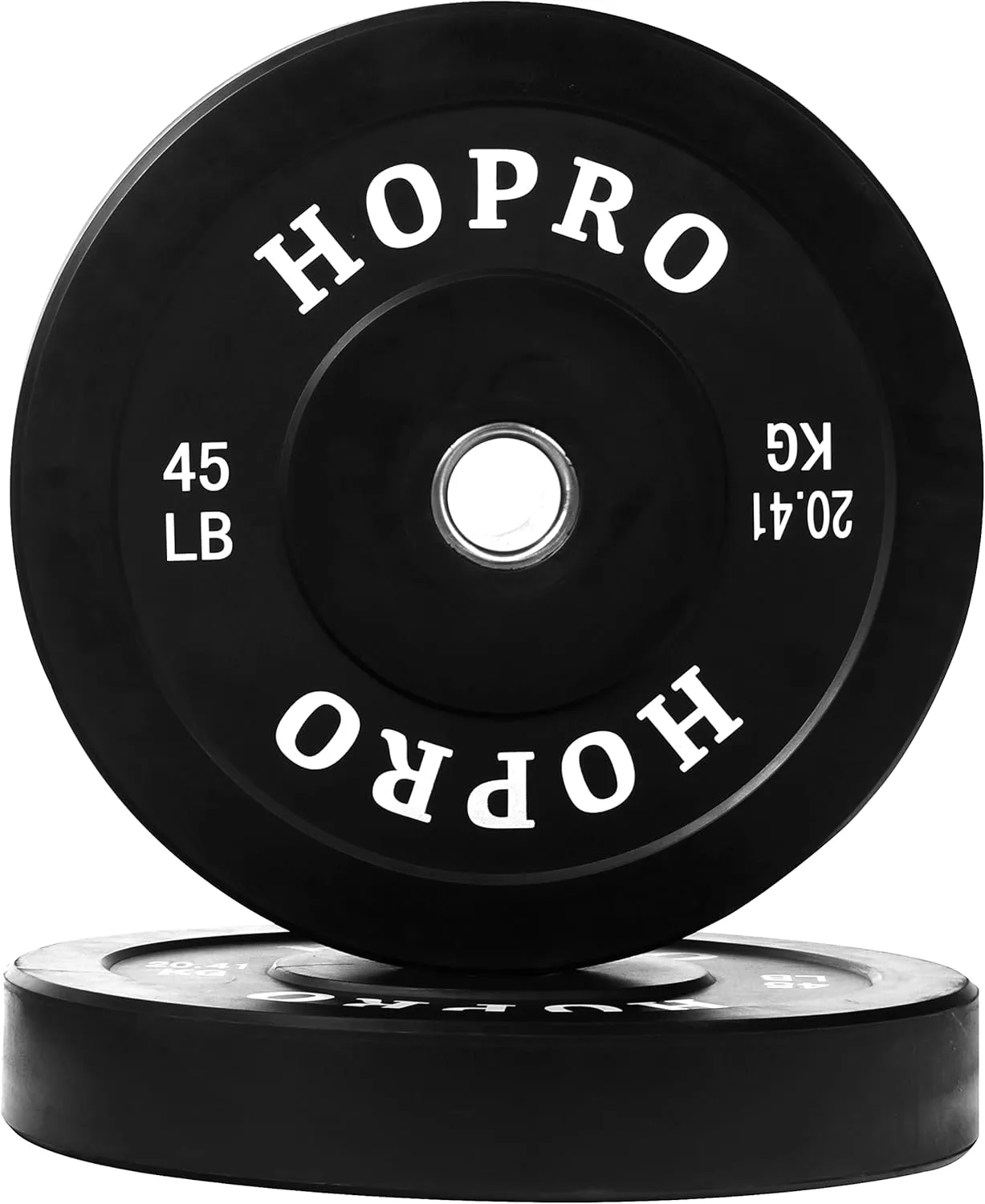 BalanceFrom Fitvids Color Coded Olympic Bumper Plate Weight Plate with Steel Hub, Pairs or Sets
