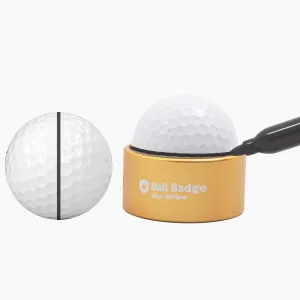 Ball Badge Aim Stripe - 360 Degree Golf Ball Line Marker Kit with Golf Bag Attachment for Perfect Alignment and Precision Putting