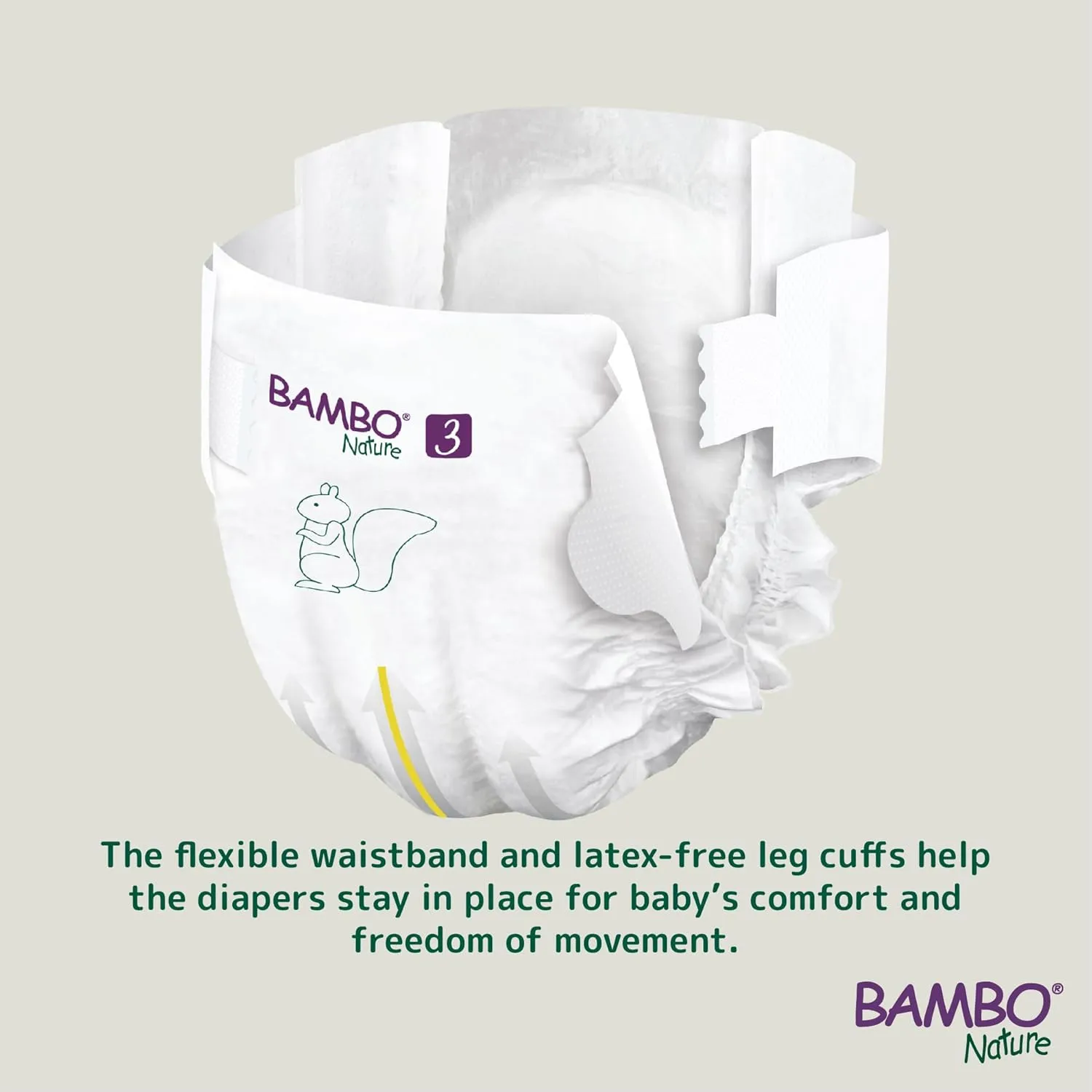 Bambo Nature Hypoallergenic Baby Diapers, Eco-Labeled Diapers, Enhanced Leakage Protection, Totally Chlorine-Free, Skin Friendly, and Super Absorbent - Size 3 (156 Count)