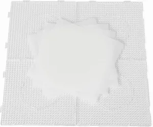 BANCHELLE Fuse Beads Boards 5mm with 4 Ironing Papers, PegBoards Plastic Kits Large Square Clear 12 PCS