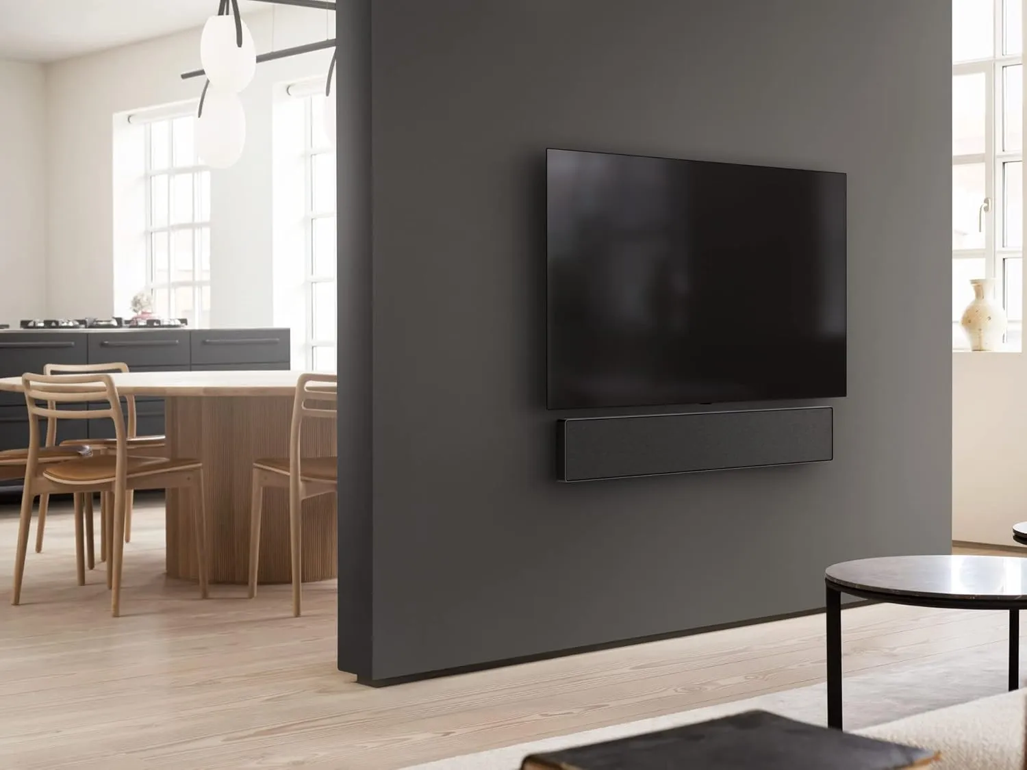 Bang & Olufsen Beosound Stage – Dolby Atmos Soundbar – TV and WiFi Speaker, Black Anthracite/Dark Grey