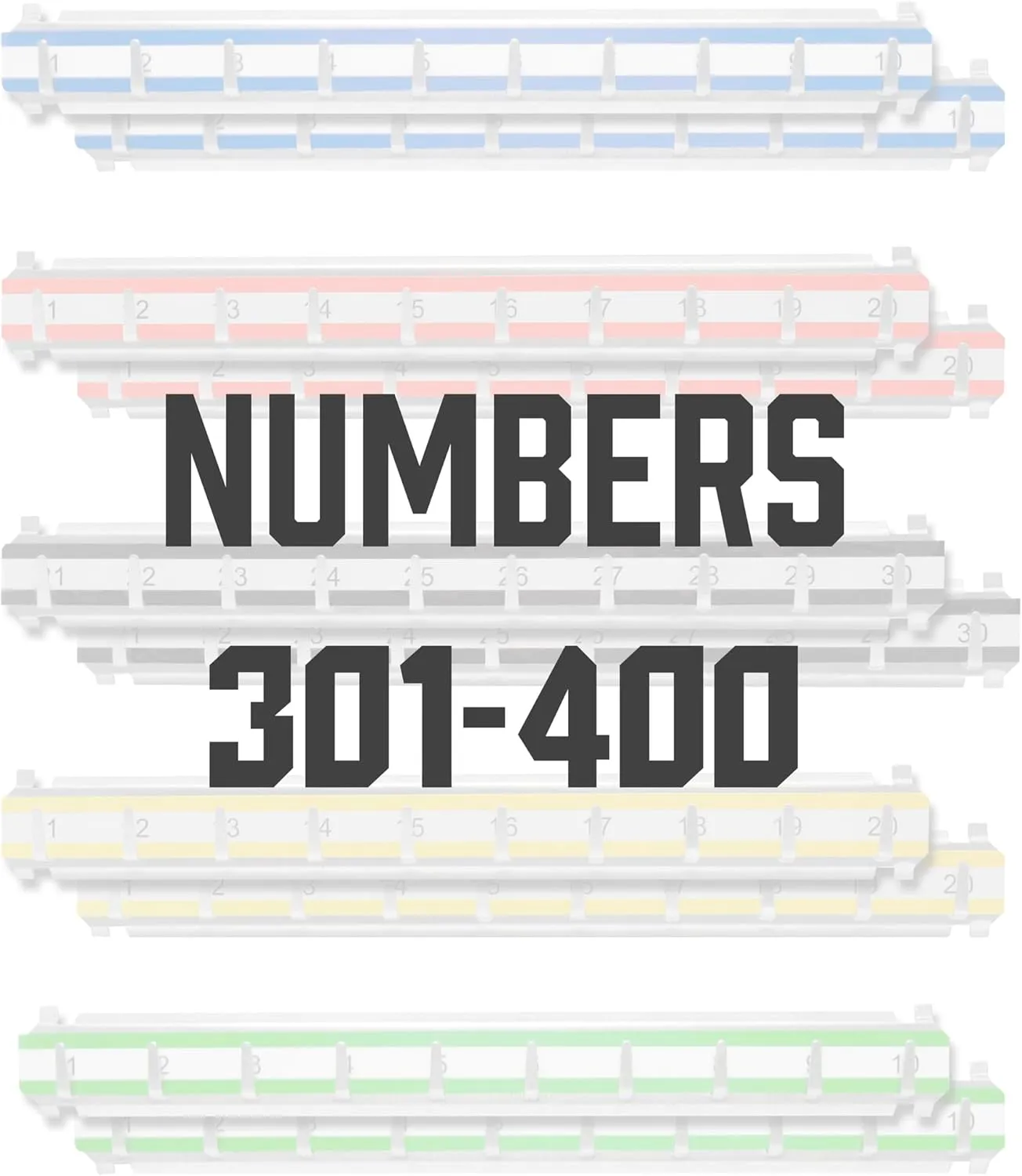 Barska Labeled Key Shelves with 301-400 Numbered Hooks for Key Cabinets