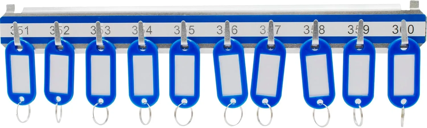 Barska Labeled Key Shelves with 301-400 Numbered Hooks for Key Cabinets