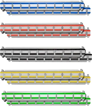Barska Labeled Key Shelves with 301-400 Numbered Hooks for Key Cabinets