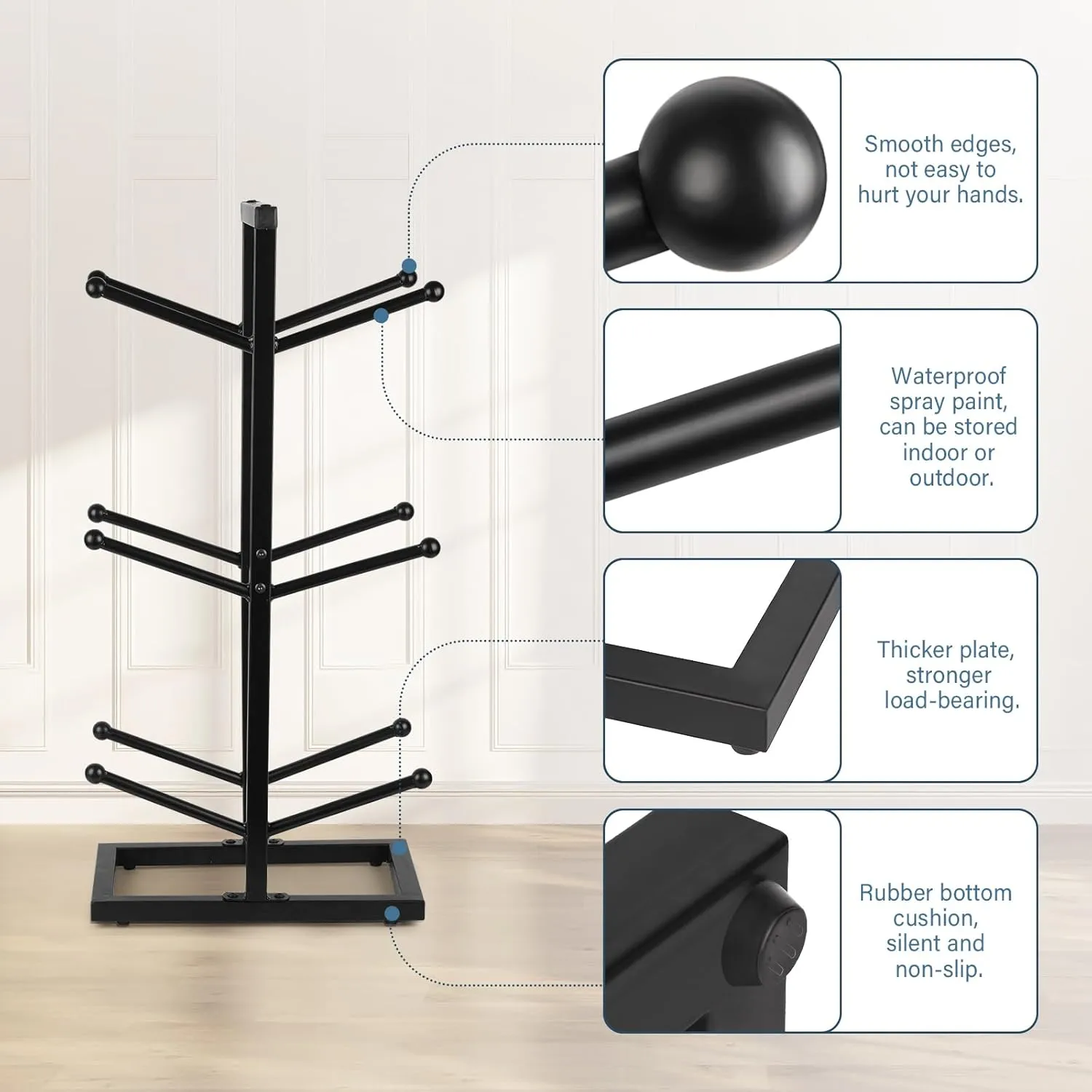 Basketball Organizers Metal Ball Storage Rack Sports Storage for Indoor Outdoor