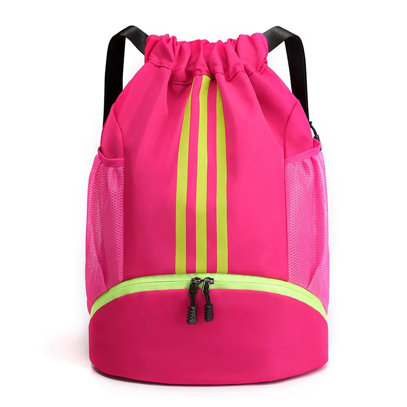 Basketball Solid Color Fitness Drawstring Pull String Oxford Bags