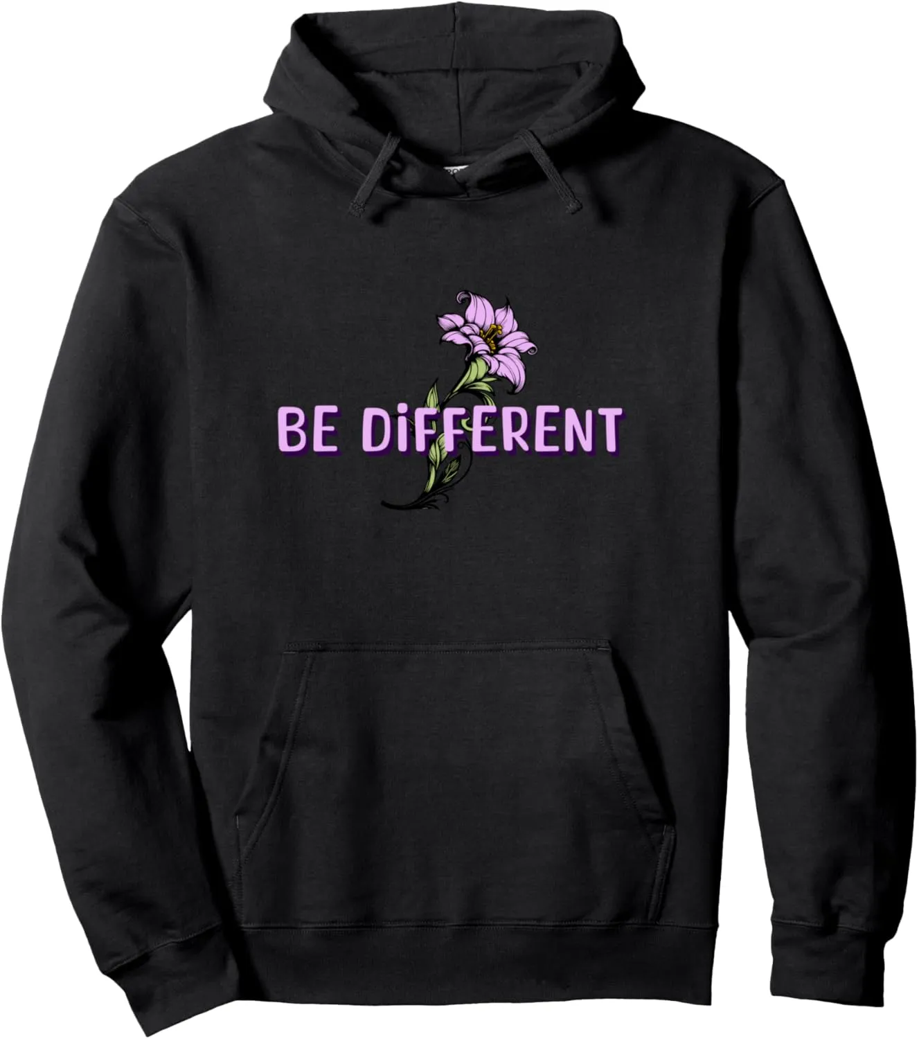 Be Different – Purple Lilies Floral Flowers Gardening Pullover Hoodie