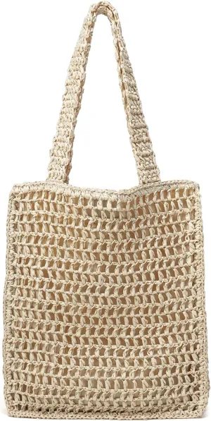 Beach Straw Purse For Women: Small Straw Bags Crossbody Shoulder Handbags - Raffia Woven Tote Purse For Summer Vacation