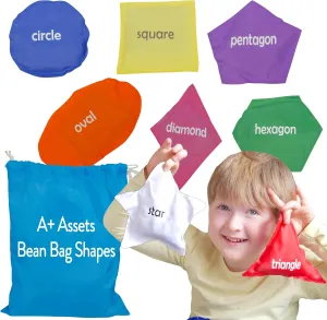 Bean Bags for Kids – Shape Bean Bags for Preschool Learning, 8 Pack Educational Manipulatives for Preschoolers, Sensory Toys for Toddlers, Learn Colors & Shapes