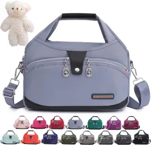 Beautifuldeer Anti Theft Handbag, Fashion Lightweight Messenger Bag, Waterproof Oxford Cloth Satchel, Zipper Multi-Layer