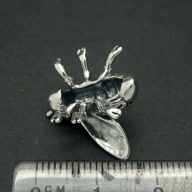 Bee Pendant, Three Dimensional, 925 Silver