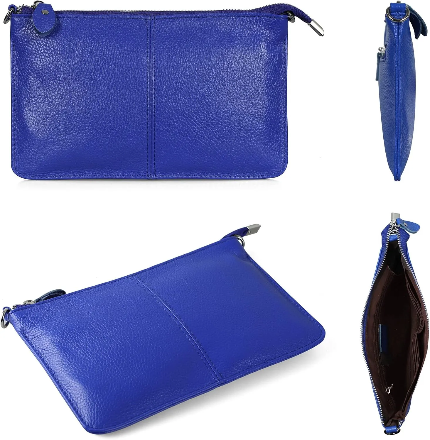 befen Genuine Leather Wristlet Clutch Wallet Purses Small Crossbody Bags for Women with RFID Blocking Card Slots