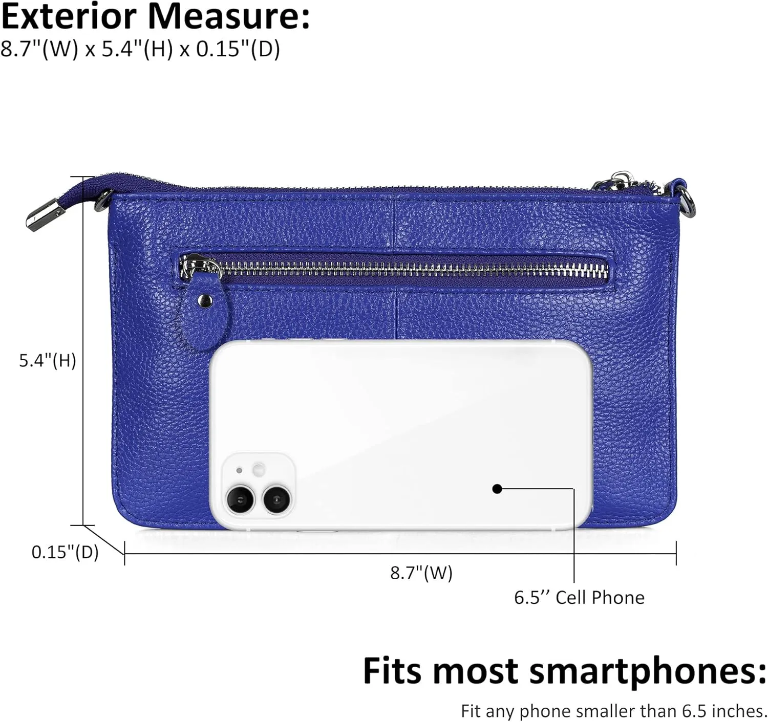 befen Genuine Leather Wristlet Clutch Wallet Purses Small Crossbody Bags for Women with RFID Blocking Card Slots
