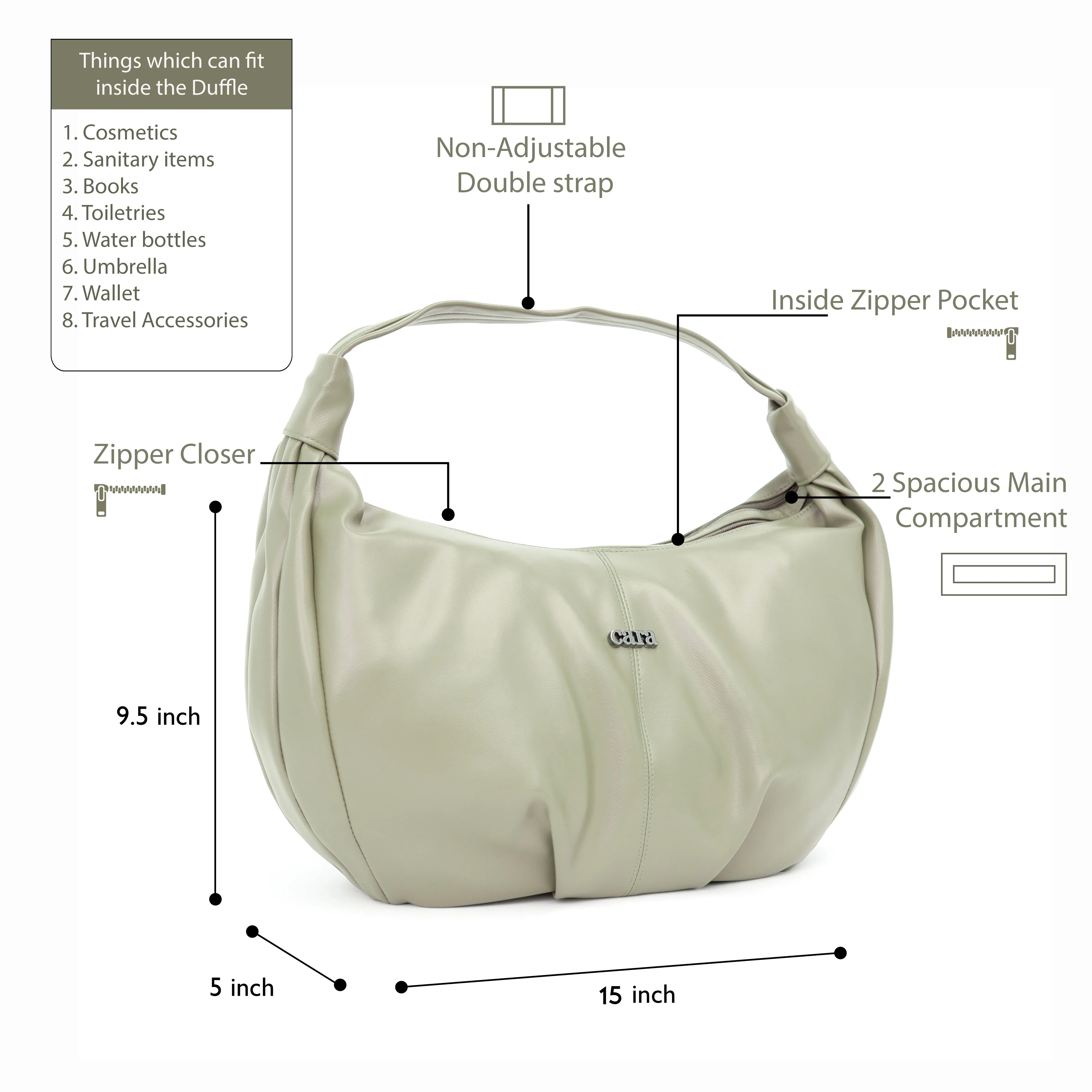 Beige Glam Go HANDBAG | Cara
