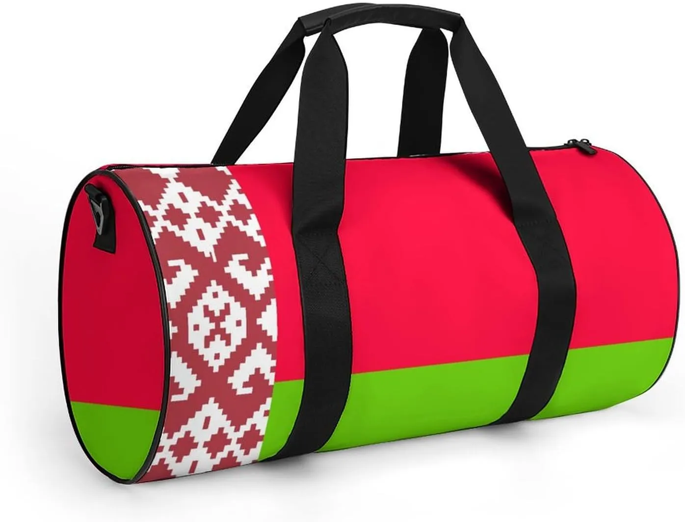 Belarus Flag Large Gym Duffel Bag with Wet Pocket for Men Women Travel Workout