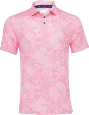 Ben Hogan Men's All Over Floral Print Polo - Wild Orchid LG, Large