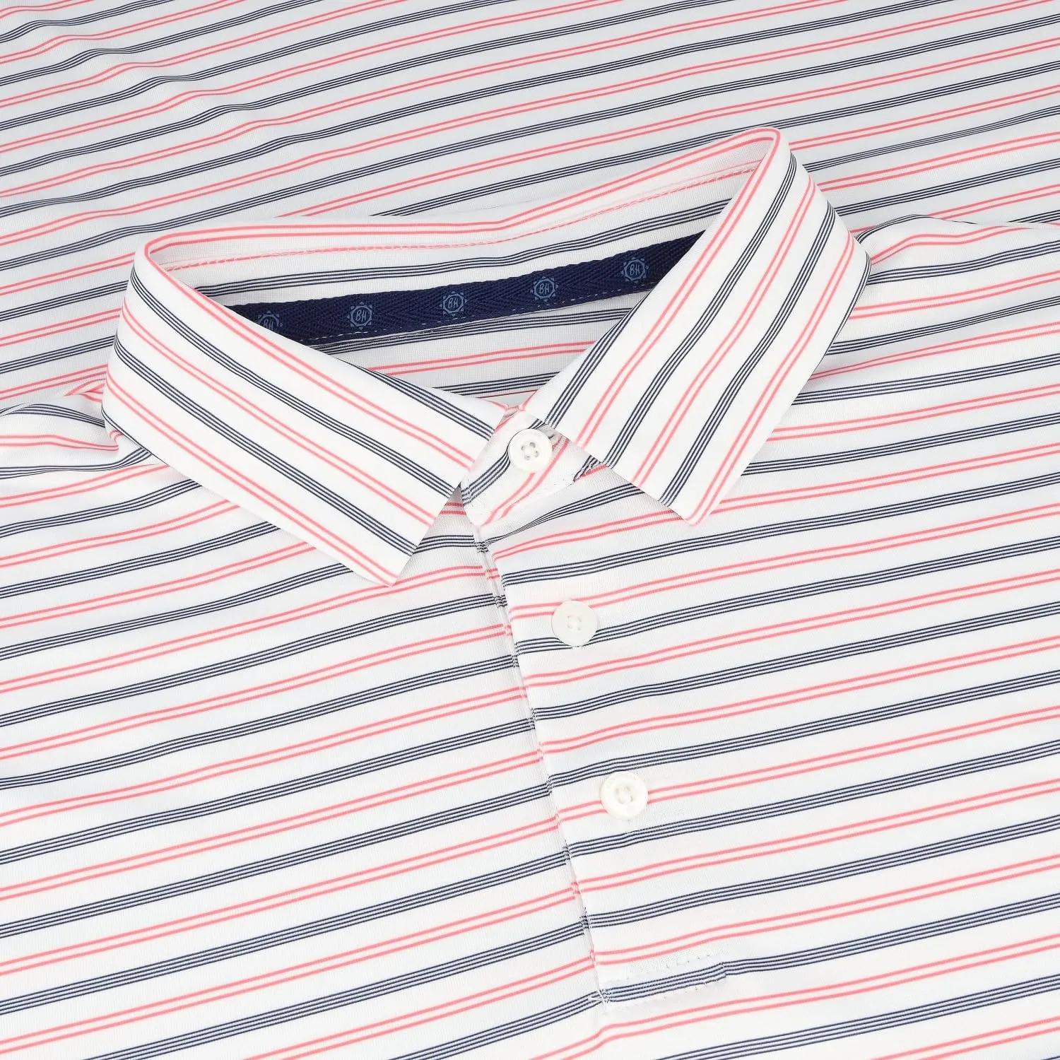 Ben Hogan Stripe Polo - Birdseye Print