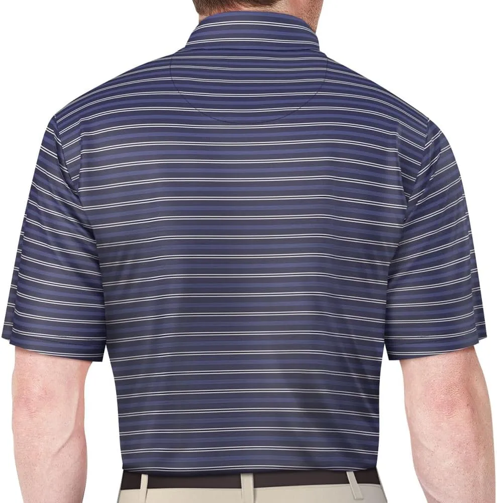 Ben Hogan Stripe Polo - Birdseye Print