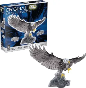 BePuzzled, Eagle Deluxe Original 3D Crystal Puzzle, Perfect for Puzzlers Ages 12 and Up, Challenging to Complete and Beautiful to Display, Collect Them All