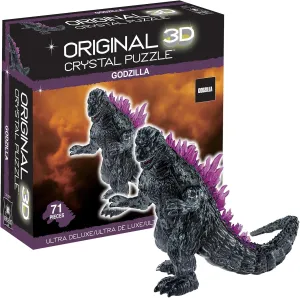 Bepuzzled, Godzilla Ultra Deluxe 3D Crystal Puzzle, for Godzilla Lovers, Collectors and Puzzlers Ages 12 and Up