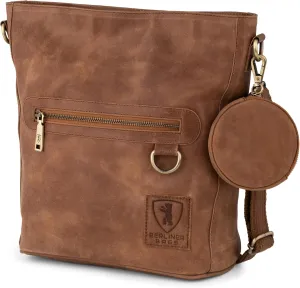 BERLINER BAGS Vintage Genuine Leather Shoulder Bag Siena, Handbag, Crossbody Bag for Women