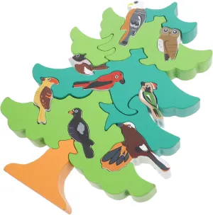 BESPORTBLE 1 Set Tree Shaped Cartoon Birds Educational for Fun DIY Learning Safe Construction with Water Based Paint Enhances Cognitive Skills and Parent Interaction