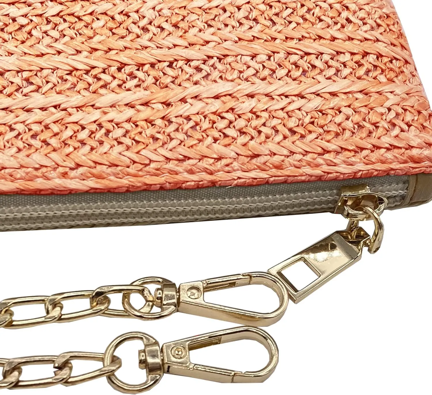Beurlike Straw Clutch Purses for Women Beach Wristlet Wallet Small Cross body bag for Girls