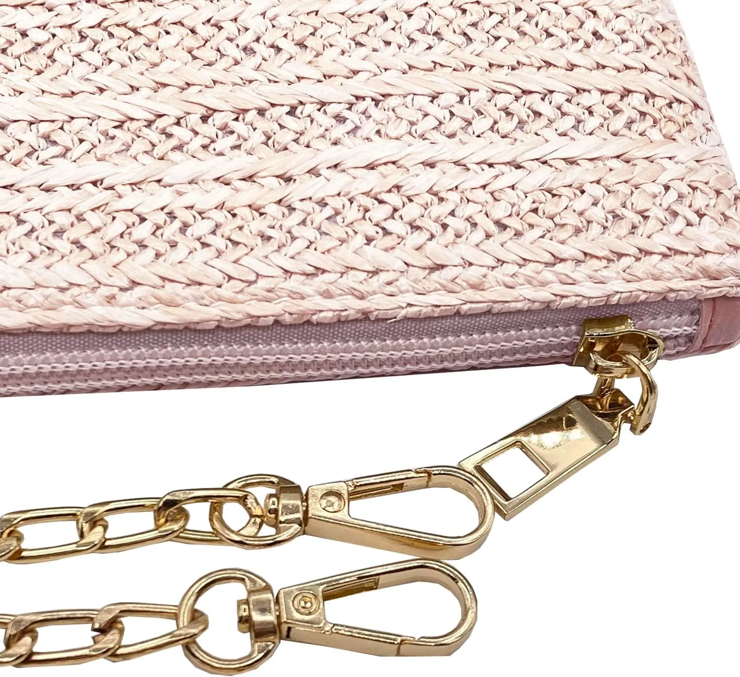 Beurlike Straw Clutch Purses for Women Beach Wristlet Wallet Small Cross body bag for Girls