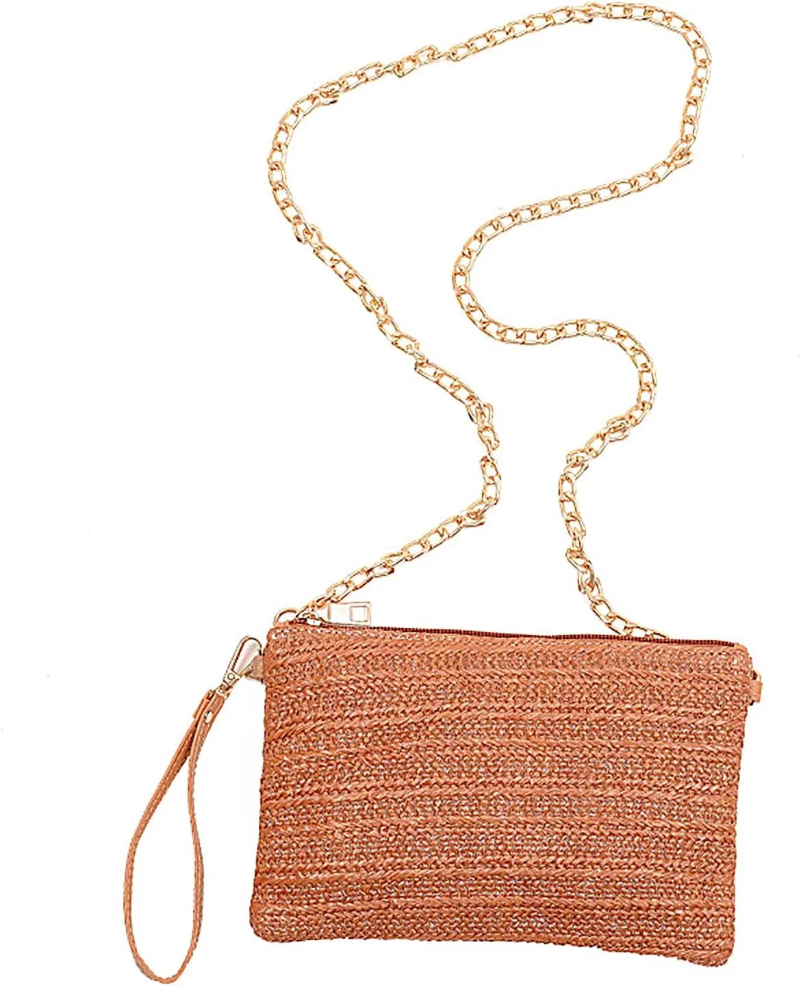 Beurlike Straw Clutch Purses for Women Beach Wristlet Wallet Small Cross body bag for Girls