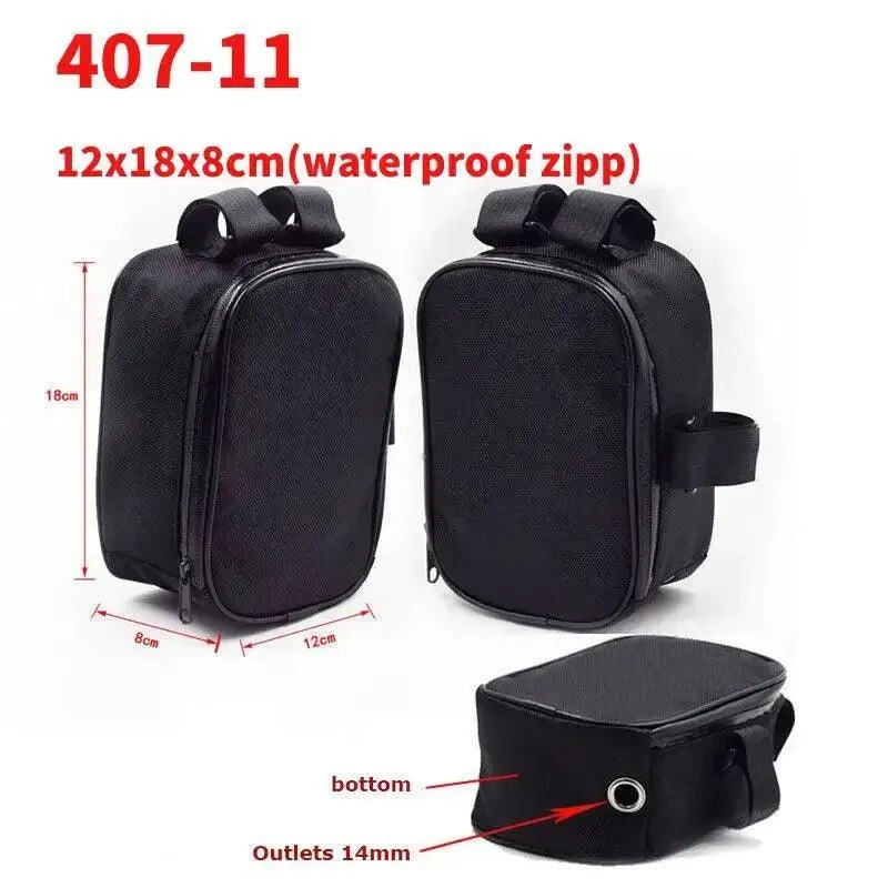 Bicycle Bike Tube Frame Pack Bag Case Battery li-ion Tool Box Storage MTB Ebike Hanging bike saddle bag