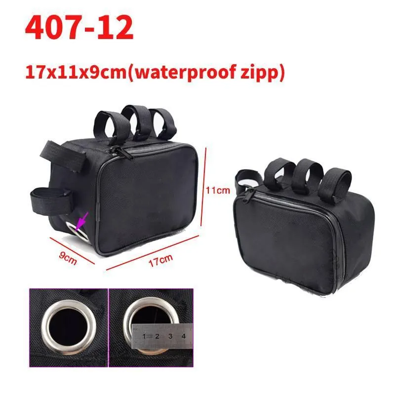 Bicycle Bike Tube Frame Pack Bag Case Battery li-ion Tool Box Storage MTB Ebike Hanging bike saddle bag
