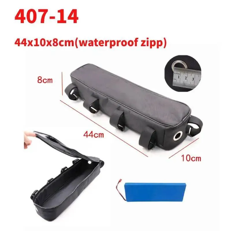 Bicycle Bike Tube Frame Pack Bag Case Battery li-ion Tool Box Storage MTB Ebike Hanging bike saddle bag