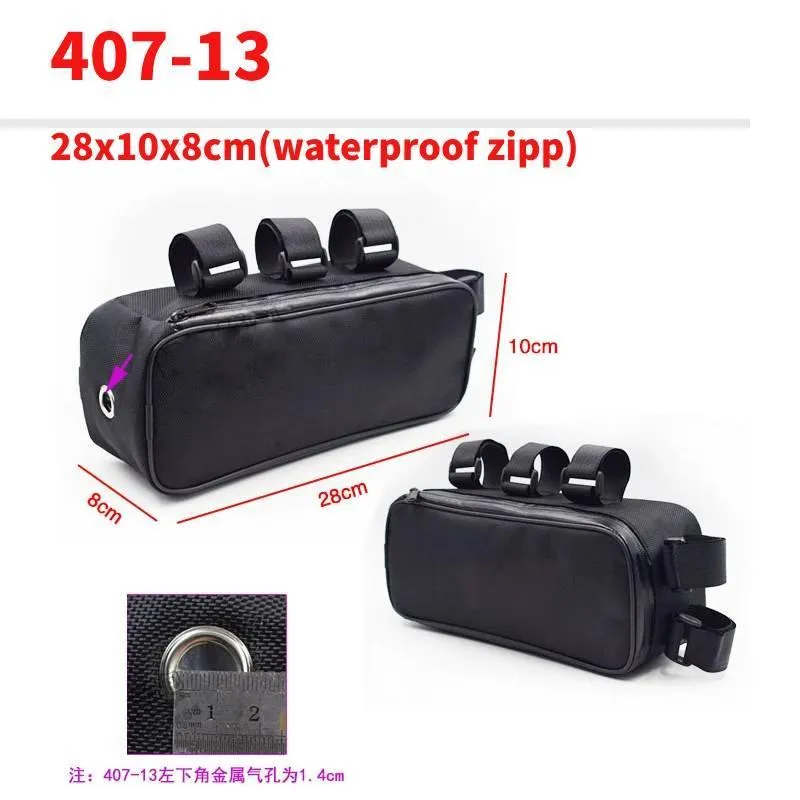 Bicycle Bike Tube Frame Pack Bag Case Battery li-ion Tool Box Storage MTB Ebike Hanging bike saddle bag