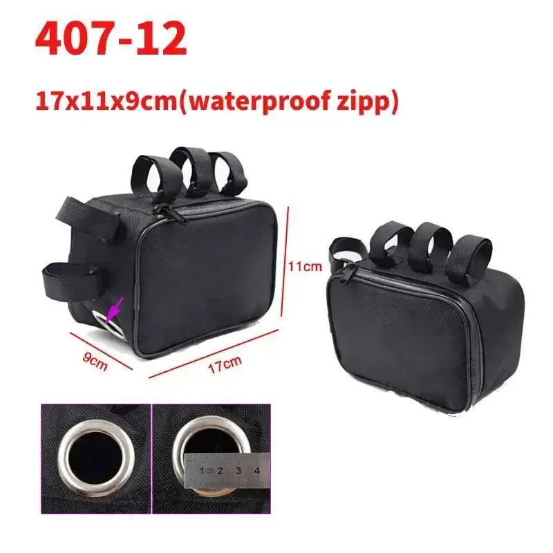 Bicycle Bike Tube Frame Pack Bag Case Battery li-ion Tool Box Storage MTB Ebike Hanging bike saddle bag