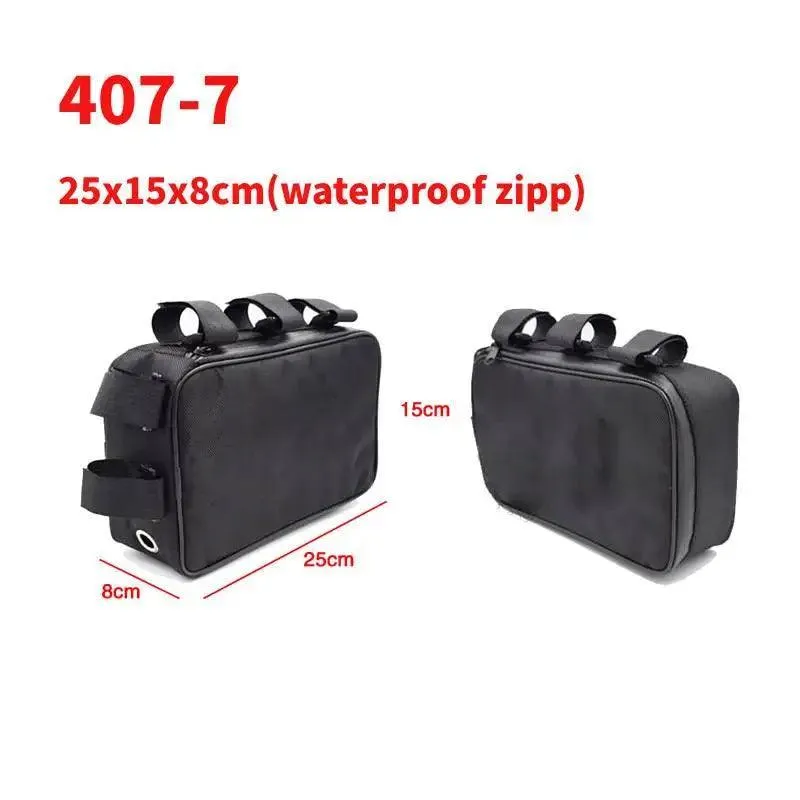 Bicycle Bike Tube Frame Pack Bag Case Battery li-ion Tool Box Storage MTB Ebike Hanging bike saddle bag