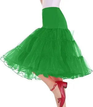 BIFINI Vintage Rockabilly Skirt Women's 50s Petticoat Crinoline Underskirt