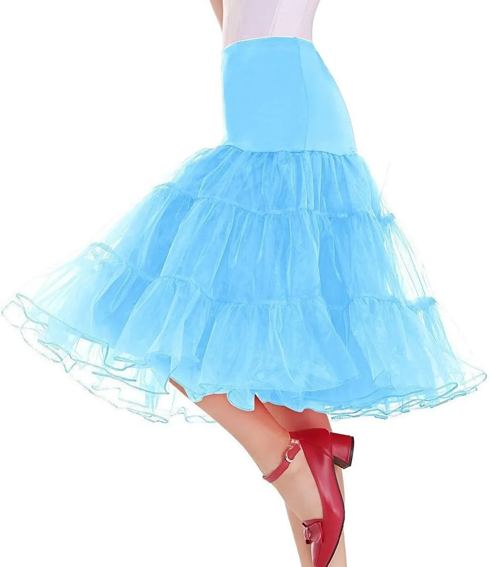 BIFINI Vintage Rockabilly Skirt Women's 50s Petticoat Crinoline Underskirt