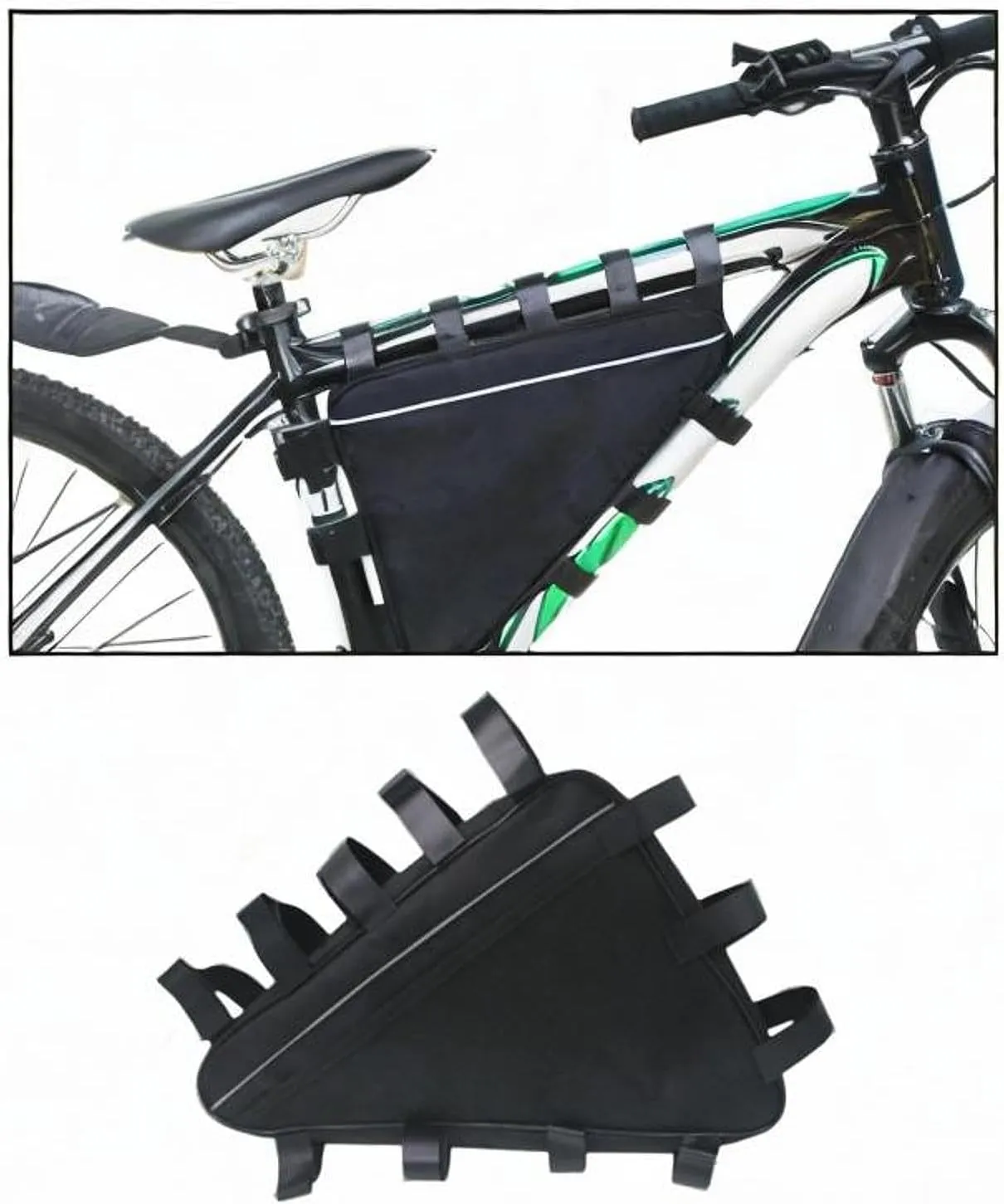 Bike Frame Bag Bicycle Triangle Bag Under Tube Bike Bag for Phone, Wallet, Keys, Tools