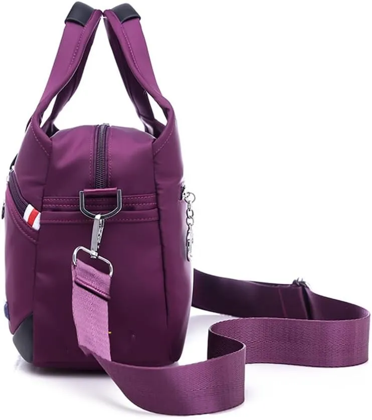 Blaciokamith Tote Bag,Soft Side Lightweight Underseat Tote,Multi-Pocket Fashion Waterproof Anti-Theft Handbag Crossbody