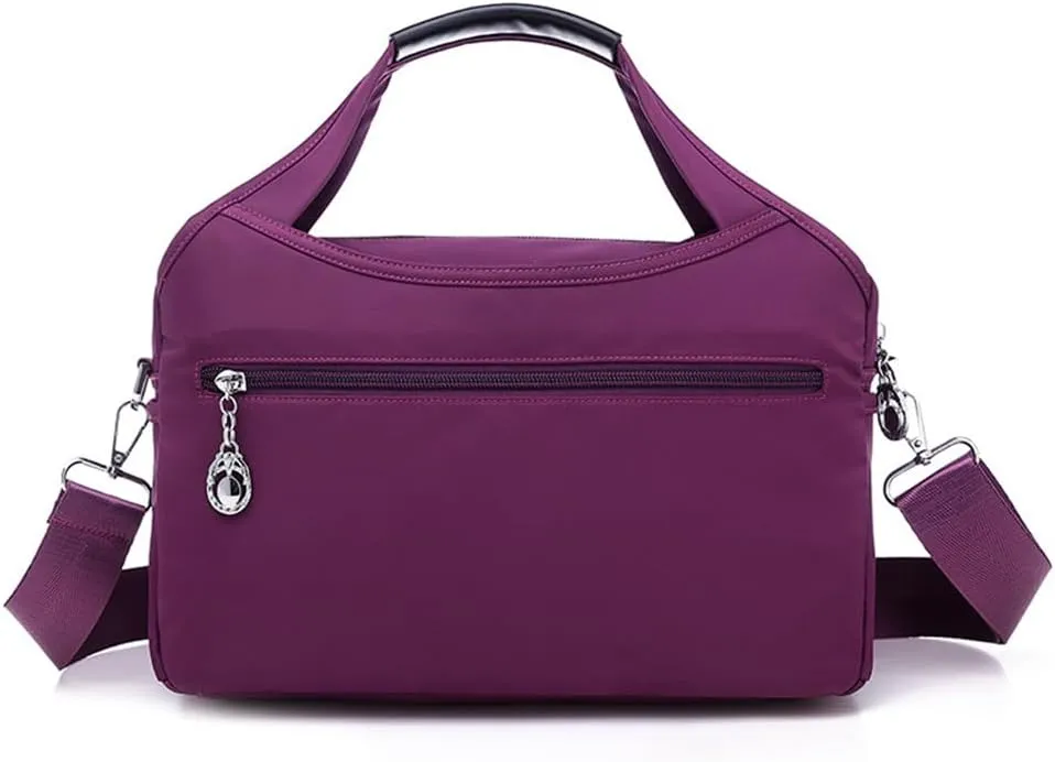 Blaciokamith Tote Bag,Soft Side Lightweight Underseat Tote,Multi-Pocket Fashion Waterproof Anti-Theft Handbag Crossbody