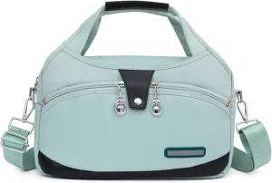 Blaciokamith Tote Bag,Soft Side Lightweight Underseat Tote,Multi-Pocket Fashion Waterproof Anti-Theft Handbag Crossbody