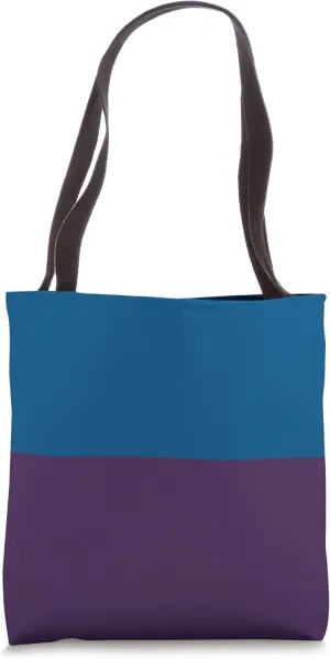 Blue And Purple Color Block Minimalist Design Favorite Color Tote Bag